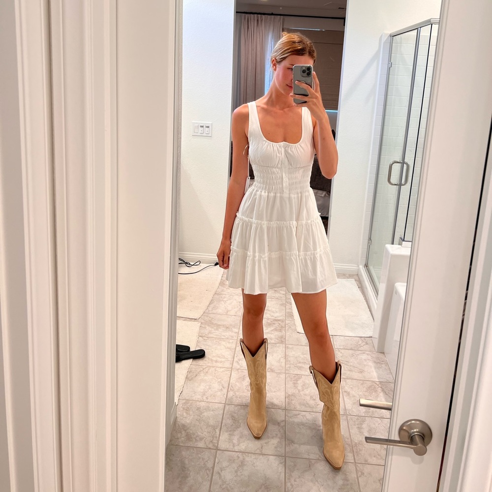 Linen Tiere Mini Dress